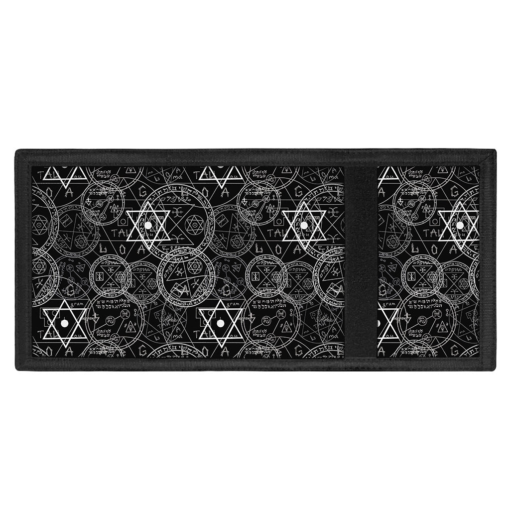 Black And White Mystic Witch Print Trifold Wallet