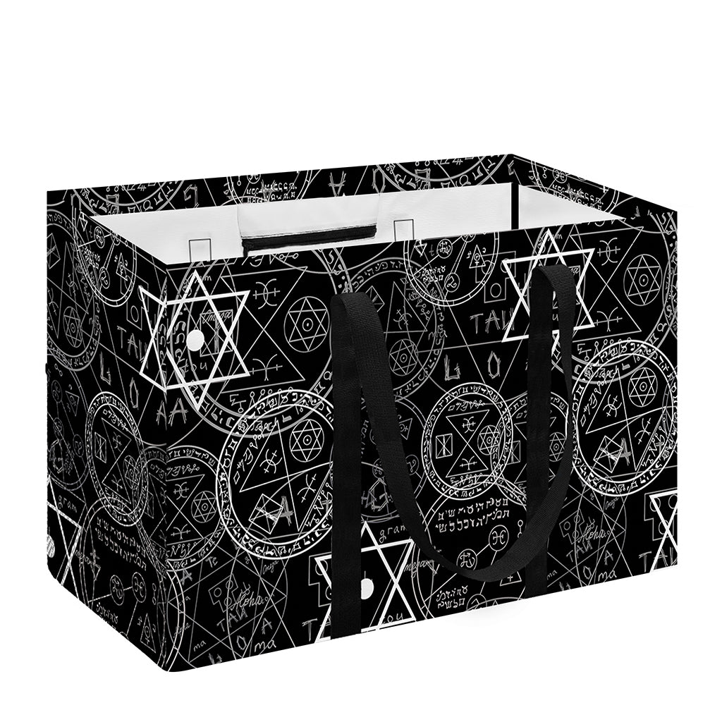 Black And White Mystic Witch Print Utility Tote Bag