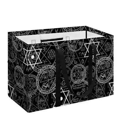 Black And White Mystic Witch Print Utility Tote Bag