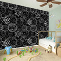 Black And White Mystic Witch Print Wall Sticker