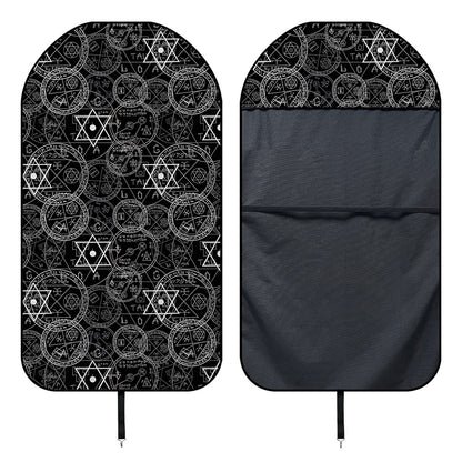 Black And White Mystic Witch Print Waterproof Car Seat Cover
