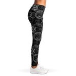 Black And White Mystic Witch Print Women's Leggings