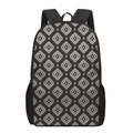 Black And White Navajo Pattern Print 17 Inch Backpack