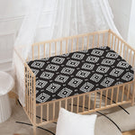 Black And White Navajo Pattern Print Baby Crib Sheet