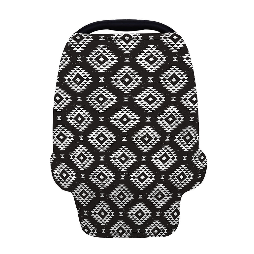 Black And White Navajo Pattern Print Baby Seat Cover