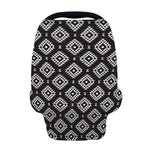 Black And White Navajo Pattern Print Baby Seat Cover