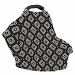 Black And White Navajo Pattern Print Baby Seat Cover