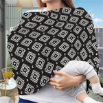 Black And White Navajo Pattern Print Baby Seat Cover