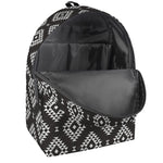 Black And White Navajo Pattern Print Backpack