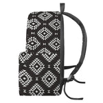 Black And White Navajo Pattern Print Backpack