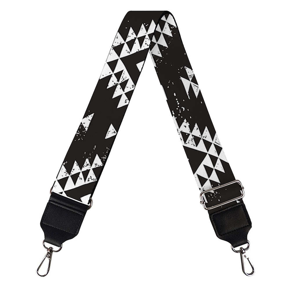 Black And White Navajo Pattern Print Bag Strap