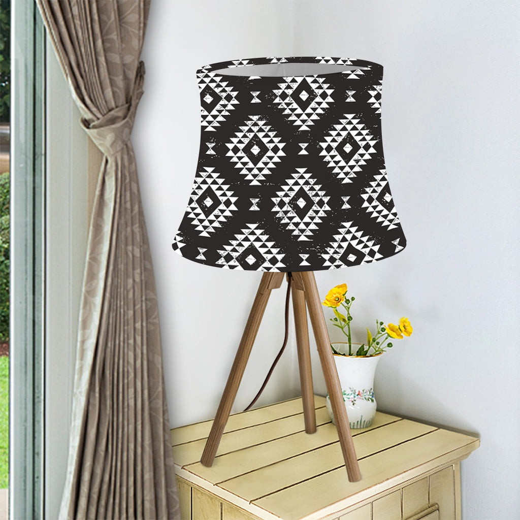 Black And White Navajo Pattern Print Bell Lamp Shade