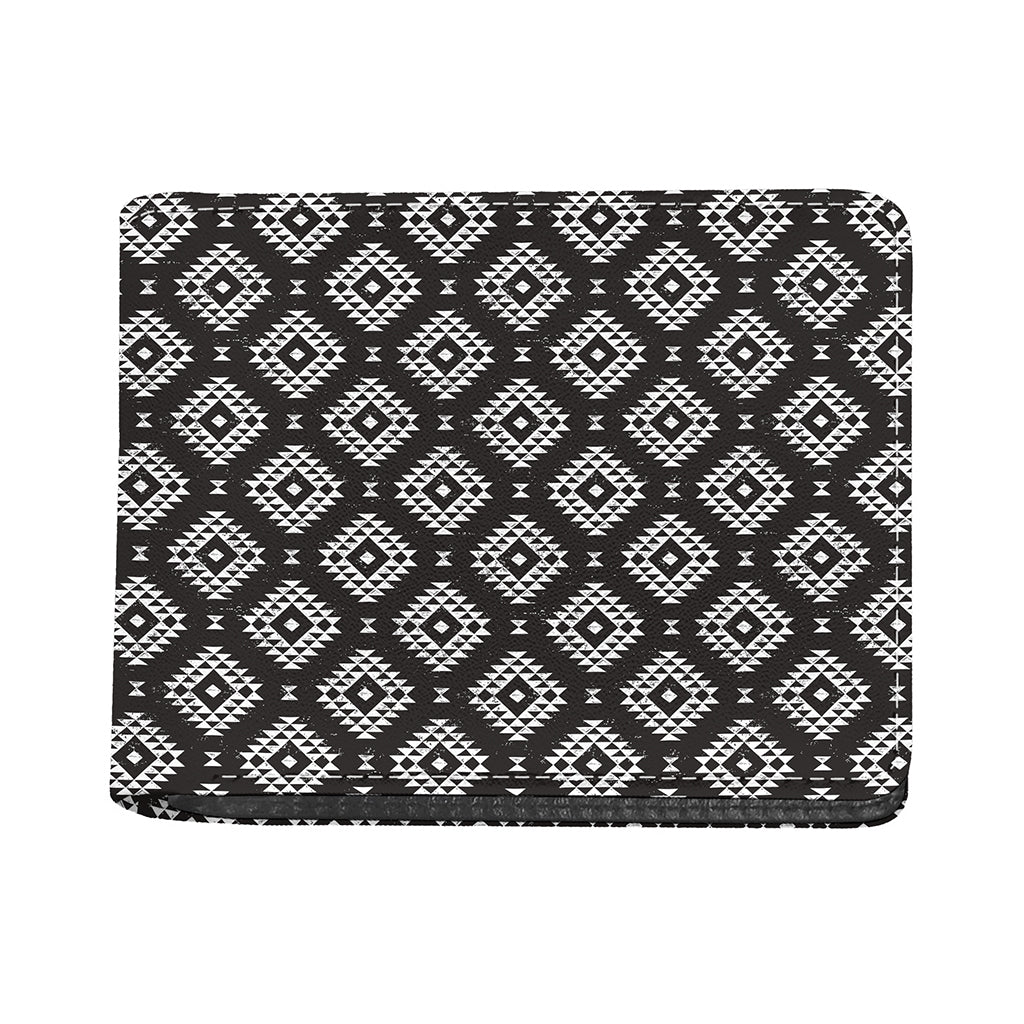 Black And White Navajo Pattern Print Bifold Wallet