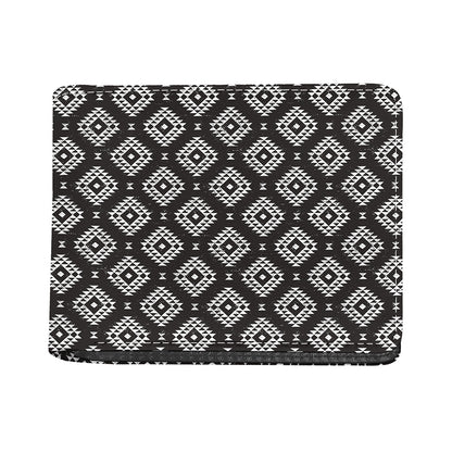 Black And White Navajo Pattern Print Bifold Wallet