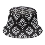 Black And White Navajo Pattern Print Bucket Hat