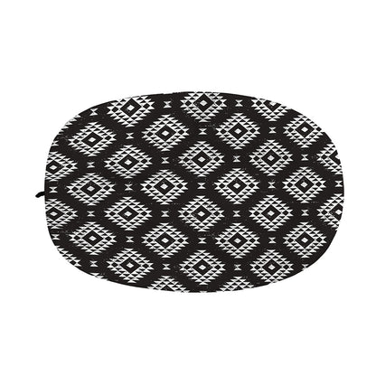 Black And White Navajo Pattern Print Car Side Mirror Covers