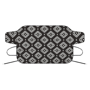 Black And White Navajo Pattern Print Car Windshield Snow Cover