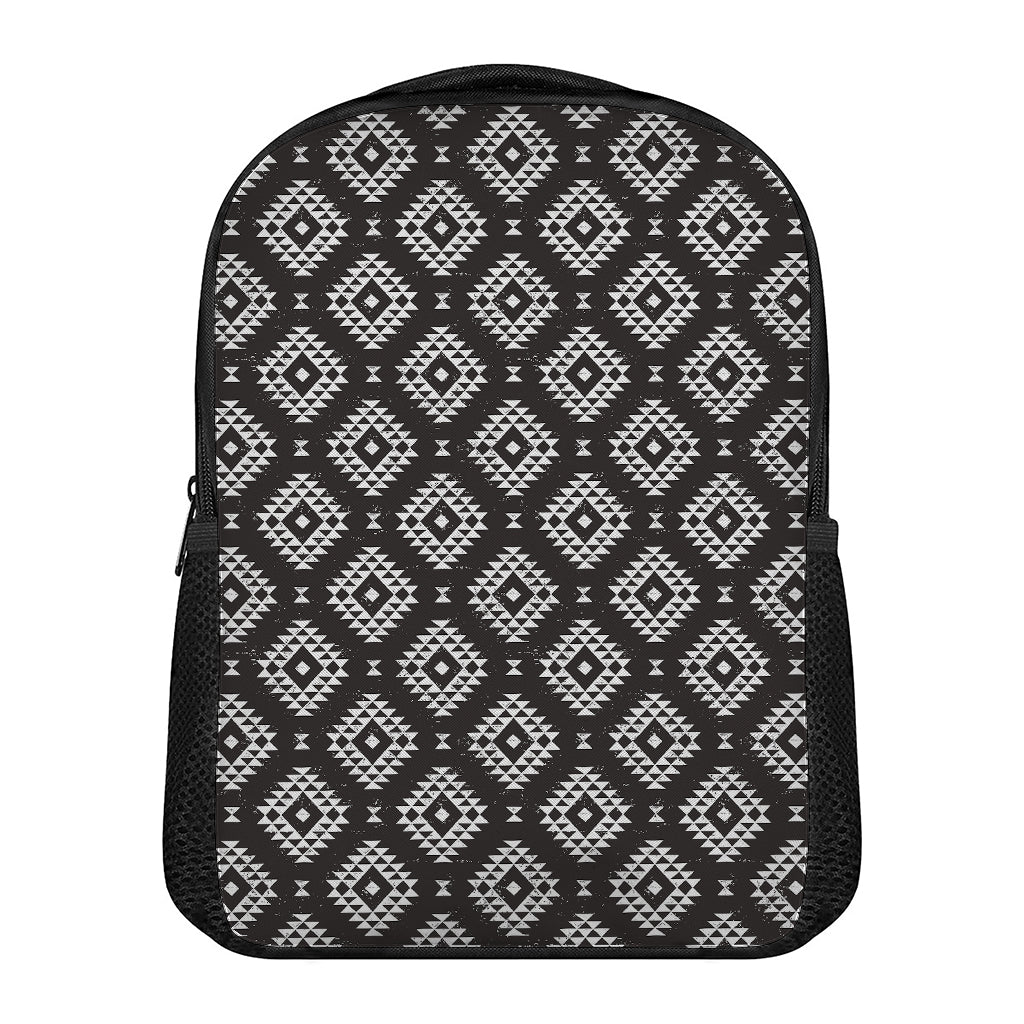 Black And White Navajo Pattern Print Casual Backpack