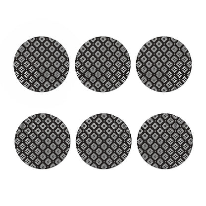 Black And White Navajo Pattern Print Coaster Set