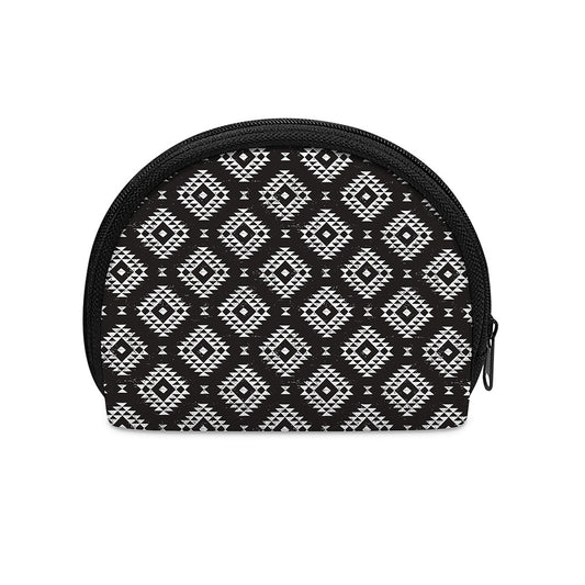 Black And White Navajo Pattern Print Coin Purse