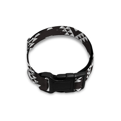 Black And White Navajo Pattern Print Dog Collar