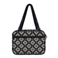 Black And White Navajo Pattern Print Double Strap Bible Bag
