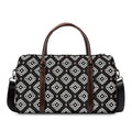 Black And White Navajo Pattern Print Duffel Bag