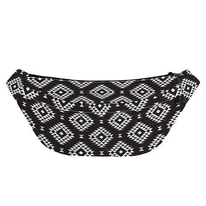 Black And White Navajo Pattern Print Fanny Pack