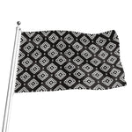 Black And White Navajo Pattern Print Flag