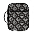 Black And White Navajo Pattern Print Front Pocket Bible Bag