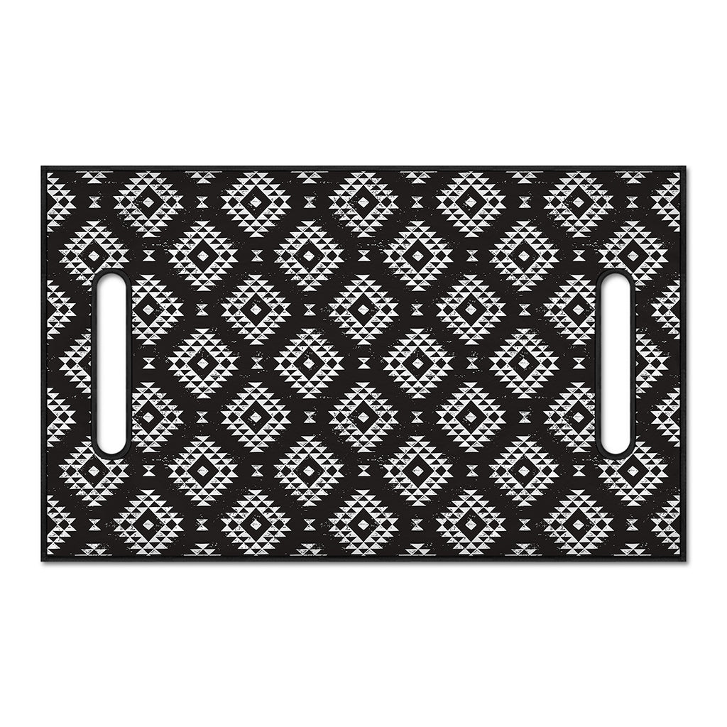 Black And White Navajo Pattern Print Golf Cart Seat Cover