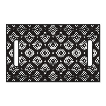 Black And White Navajo Pattern Print Golf Cart Seat Cover