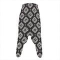 Black And White Navajo Pattern Print Hammer Pants