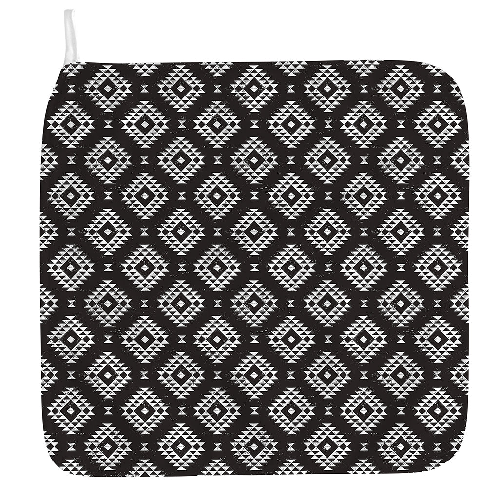 Black And White Navajo Pattern Print Hand Towel