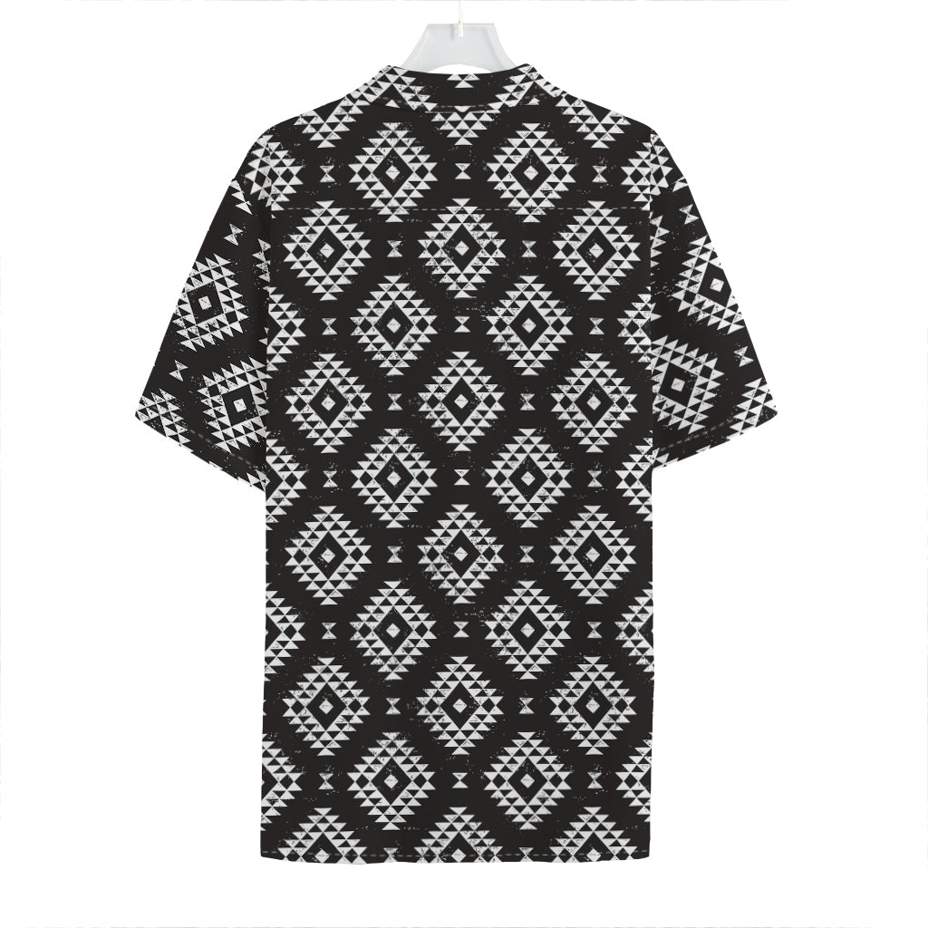 Black And White Navajo Pattern Print Hawaiian Shirt