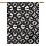 Black And White Navajo Pattern Print House Flag