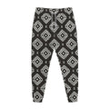 Black And White Navajo Pattern Print Jogger Pants