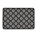 Black And White Navajo Pattern Print Kitchen Mat