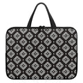 Black And White Navajo Pattern Print Laptop Sleeve With Handle