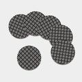 Black And White Navajo Pattern Print Leather Coaster Set