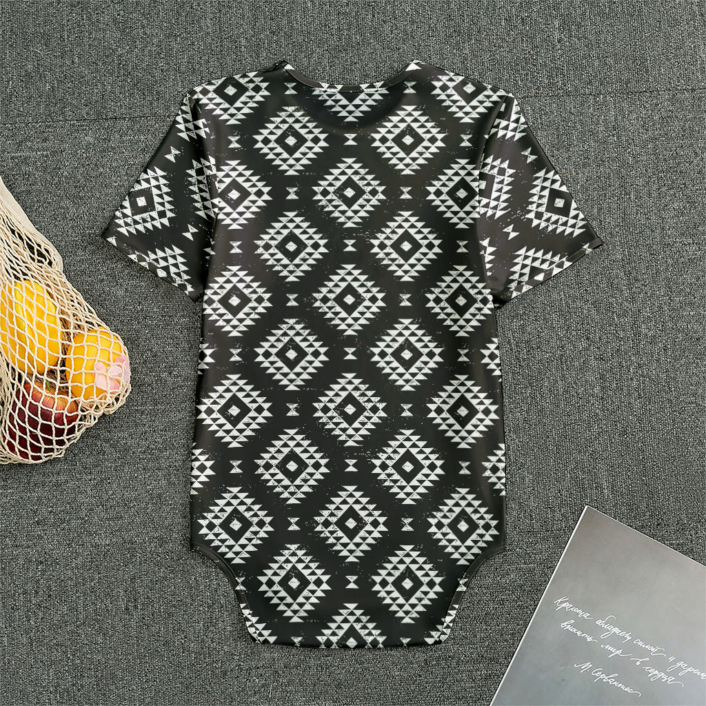 Black And White Navajo Pattern Print Men's Bodysuit