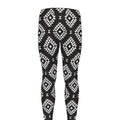 Black And White Navajo Pattern Print Men's Leggings