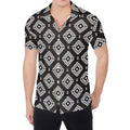 Black And White Navajo Pattern Print Men's Shirt