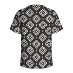 Black And White Navajo Pattern Print Men's Sports T-Shirt