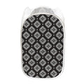 Black And White Navajo Pattern Print Mesh Laundry Hamper