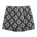 Black And White Navajo Pattern Print Mesh Shorts