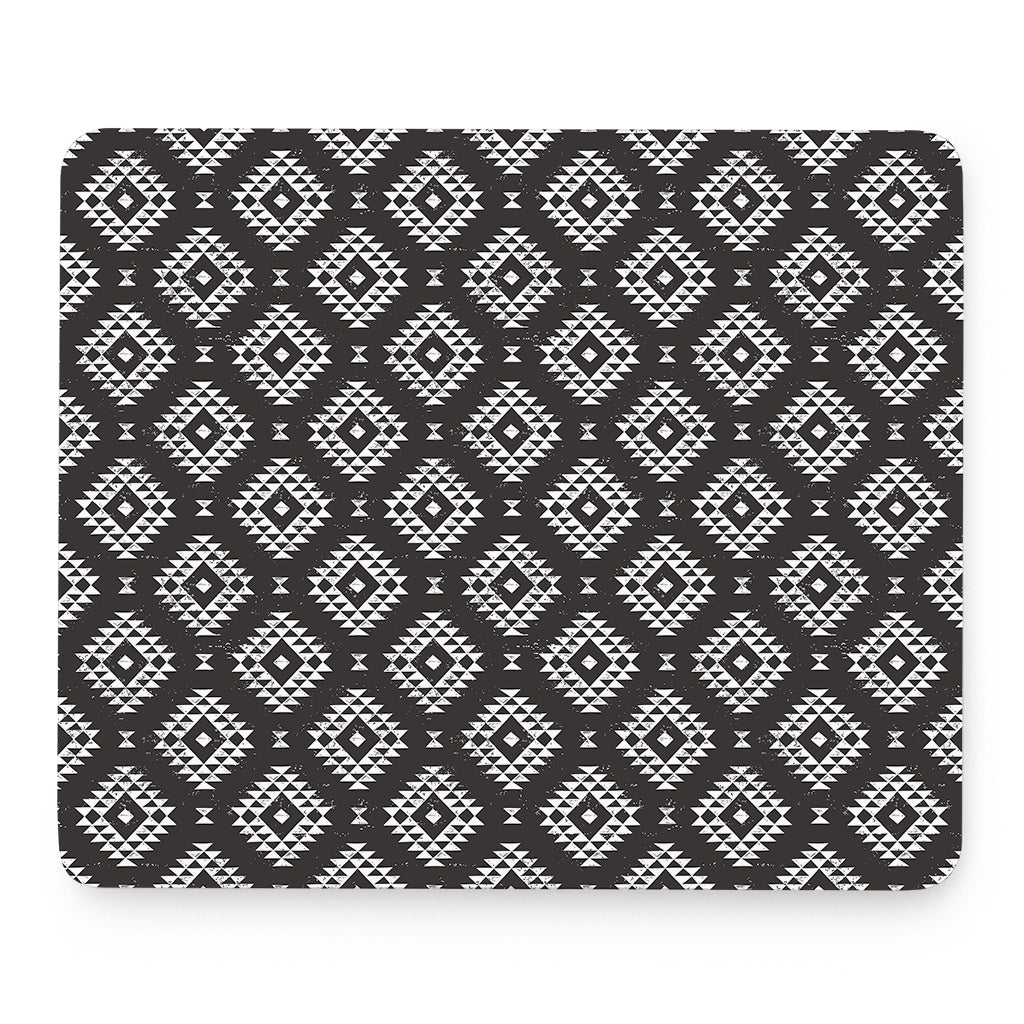 Black And White Navajo Pattern Print Mouse Pad
