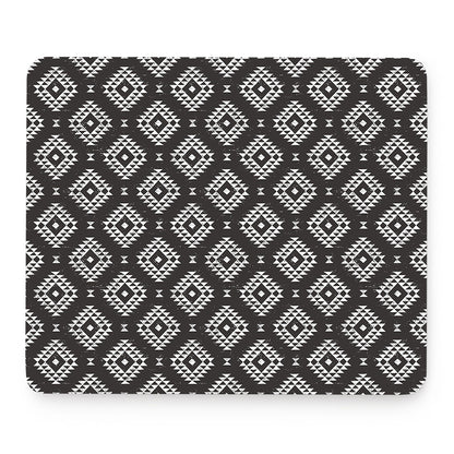Black And White Navajo Pattern Print Mouse Pad