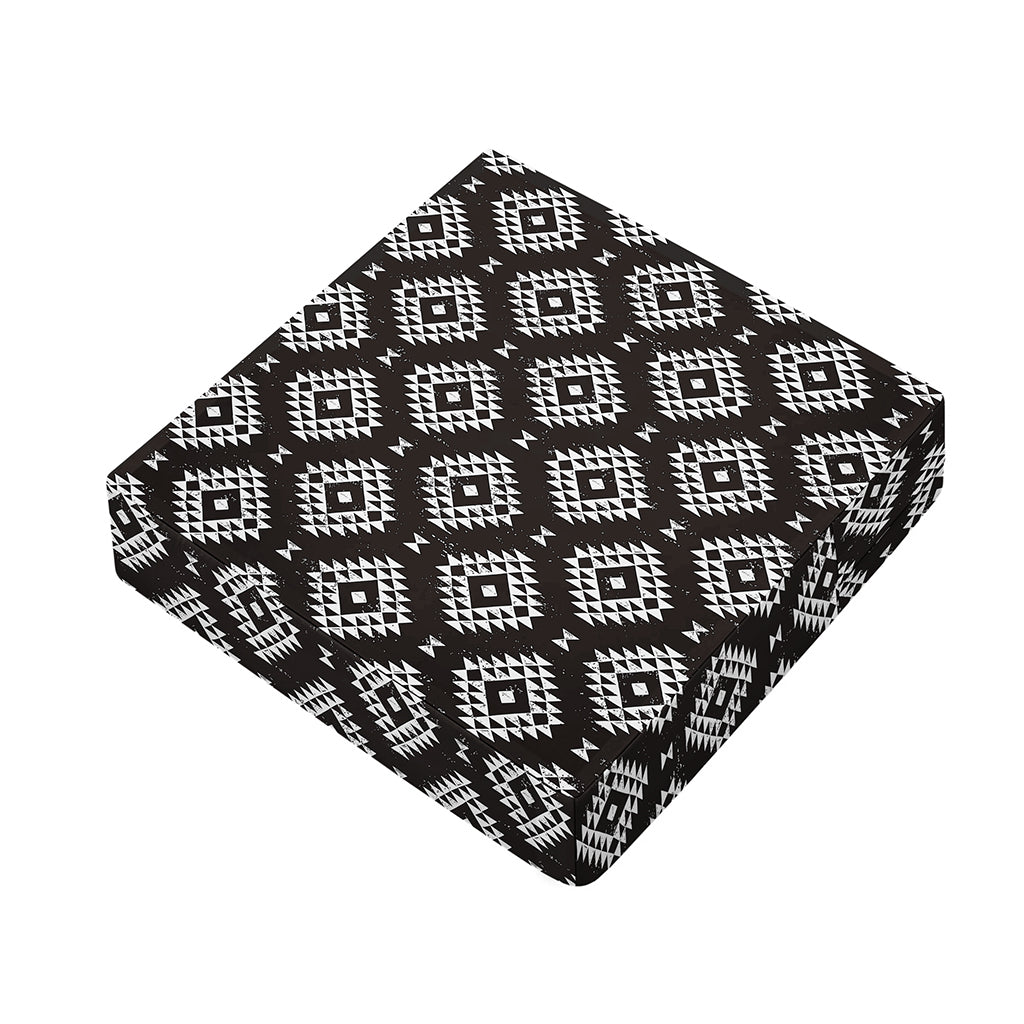 Black And White Navajo Pattern Print Outdoor Seat Cushion Cover