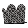 Black And White Navajo Pattern Print Oven Mitts